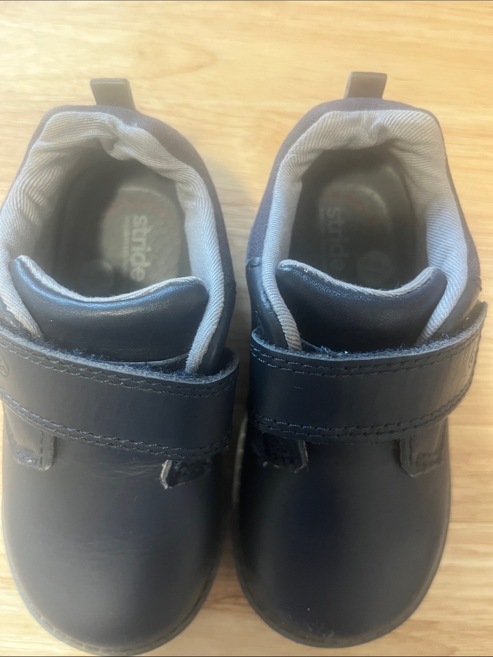 Stride Rite Navy Blue Boys Velcro Dress Shoes